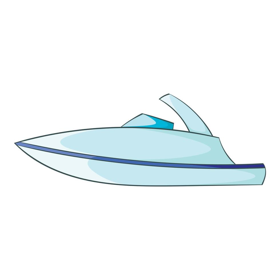 Little powerboat icon, cartoon style vector