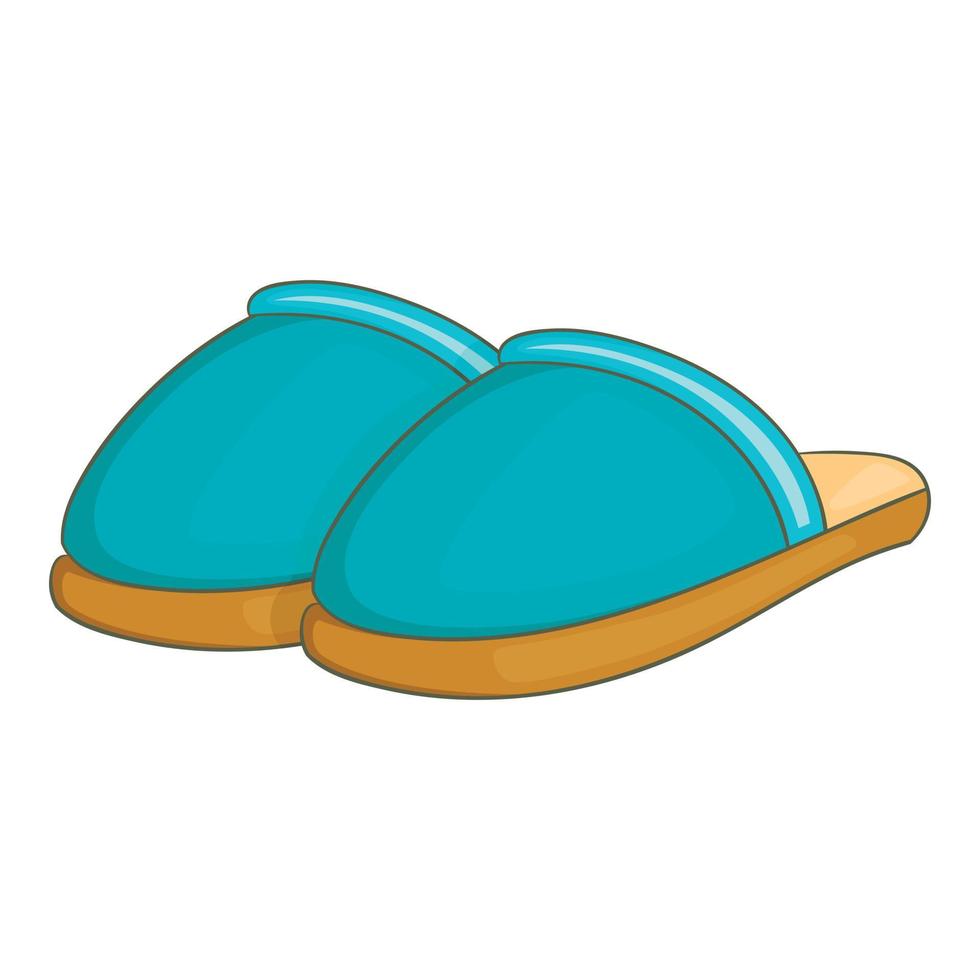 Home slippers icon, cartoon style vector