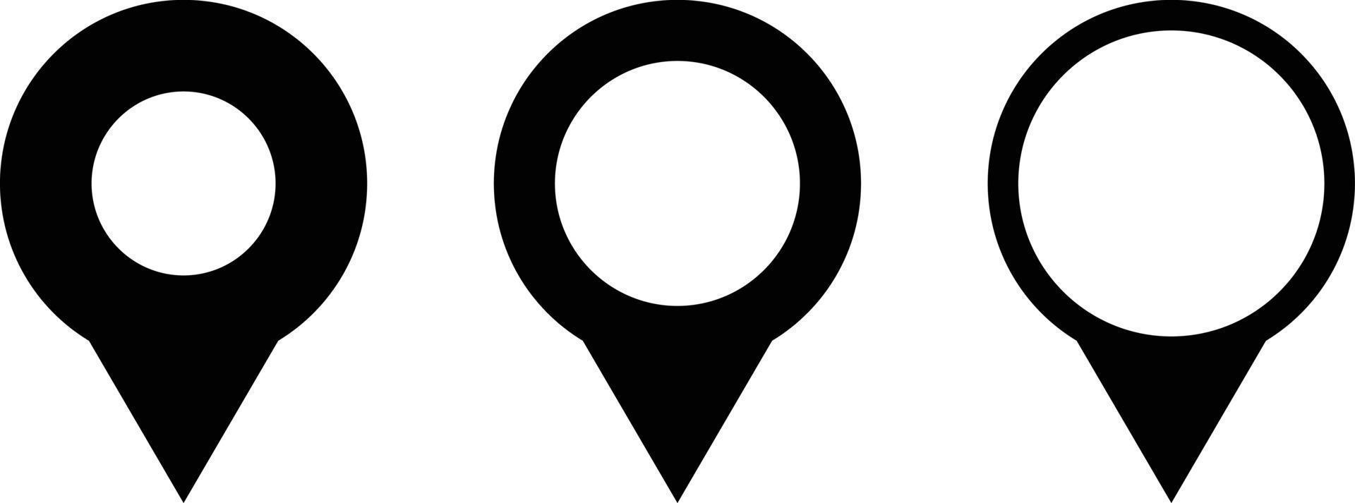 Location map pointers Set. map pin pointer. GPS location icon set vector