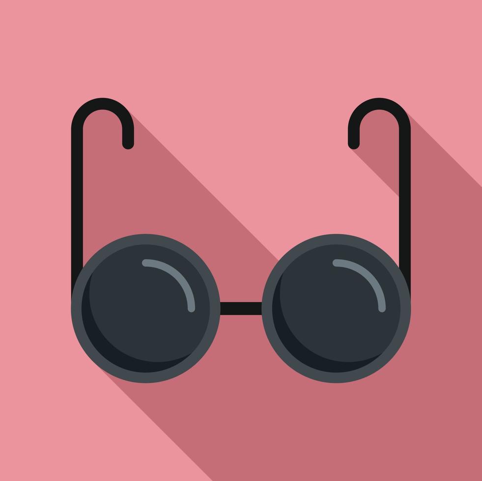 Blind eyeglasses icon, flat style vector