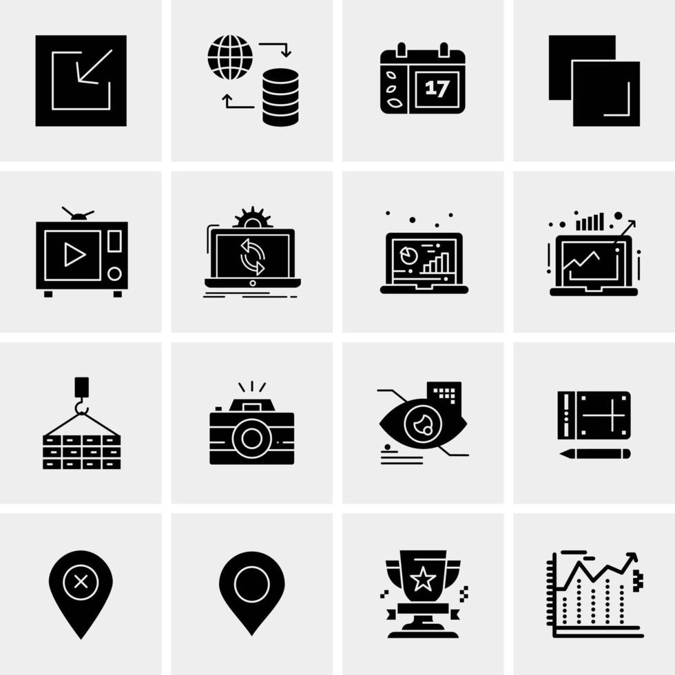 16 Universal Business Icons Vector Creative Icon Illustration to use in web and Mobile Related project