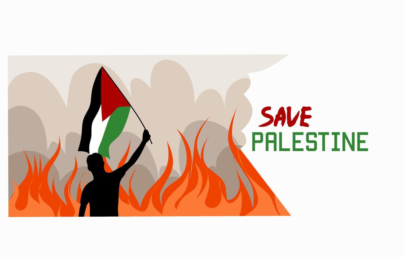 vector de ilustración de salvar palestina, salvar a la humanidad, perfecto para imprimir, afiche, etc.