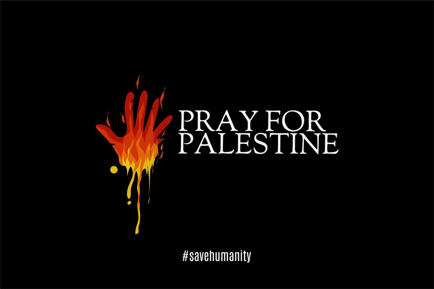 illustration vector of pray for palestine perfect for campaign,protest,etc.