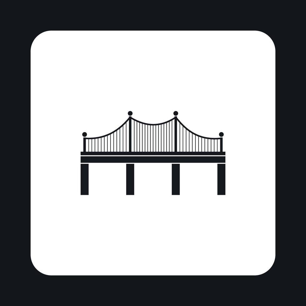 icono de puente de hierro, estilo simple vector