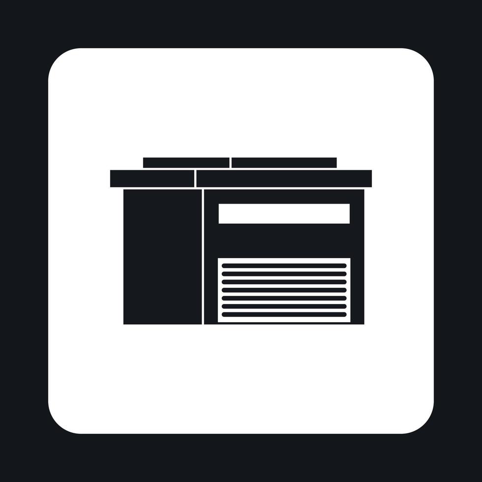 Industrial building icon, simple style vector