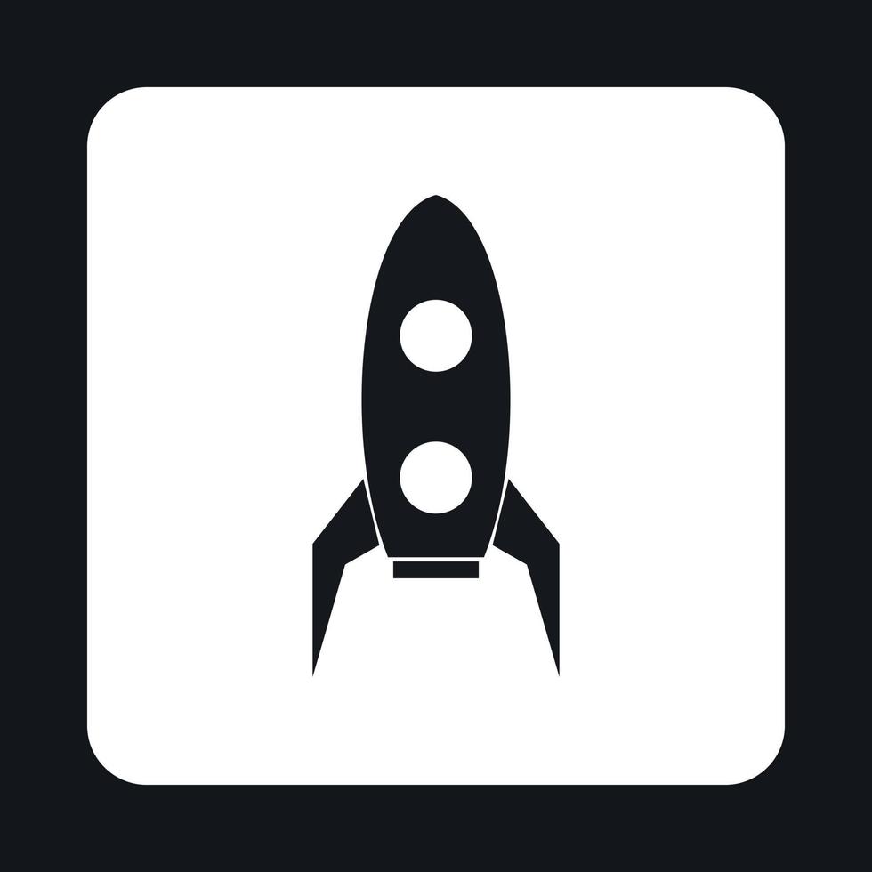 Little rocket icon, simple style vector