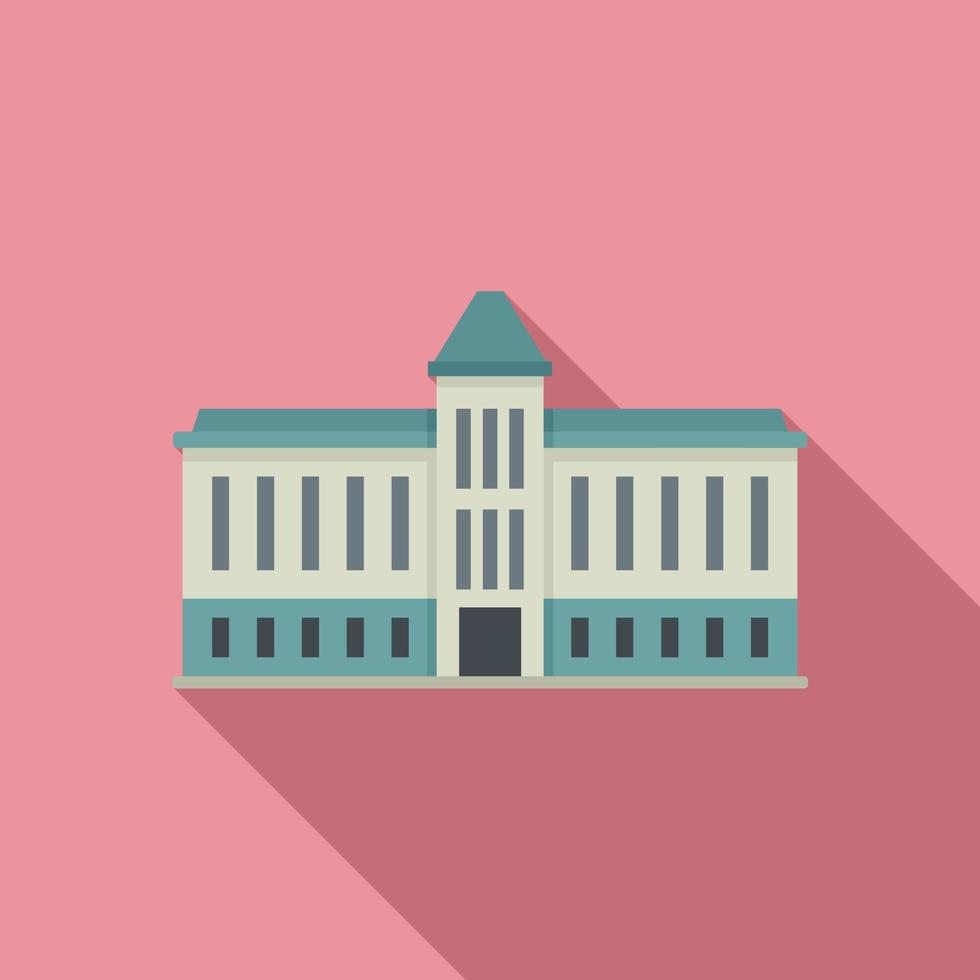 Capitol parliament icon, flat style vector