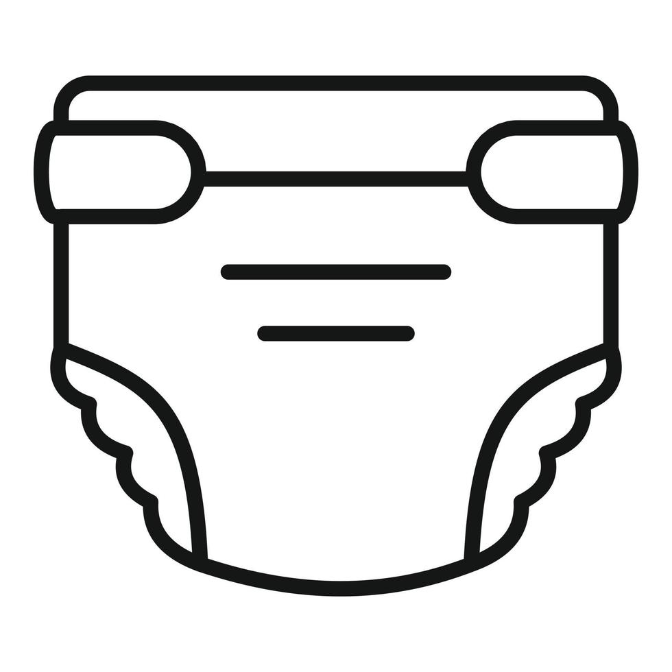 Nappy diaper icon, outline style vector