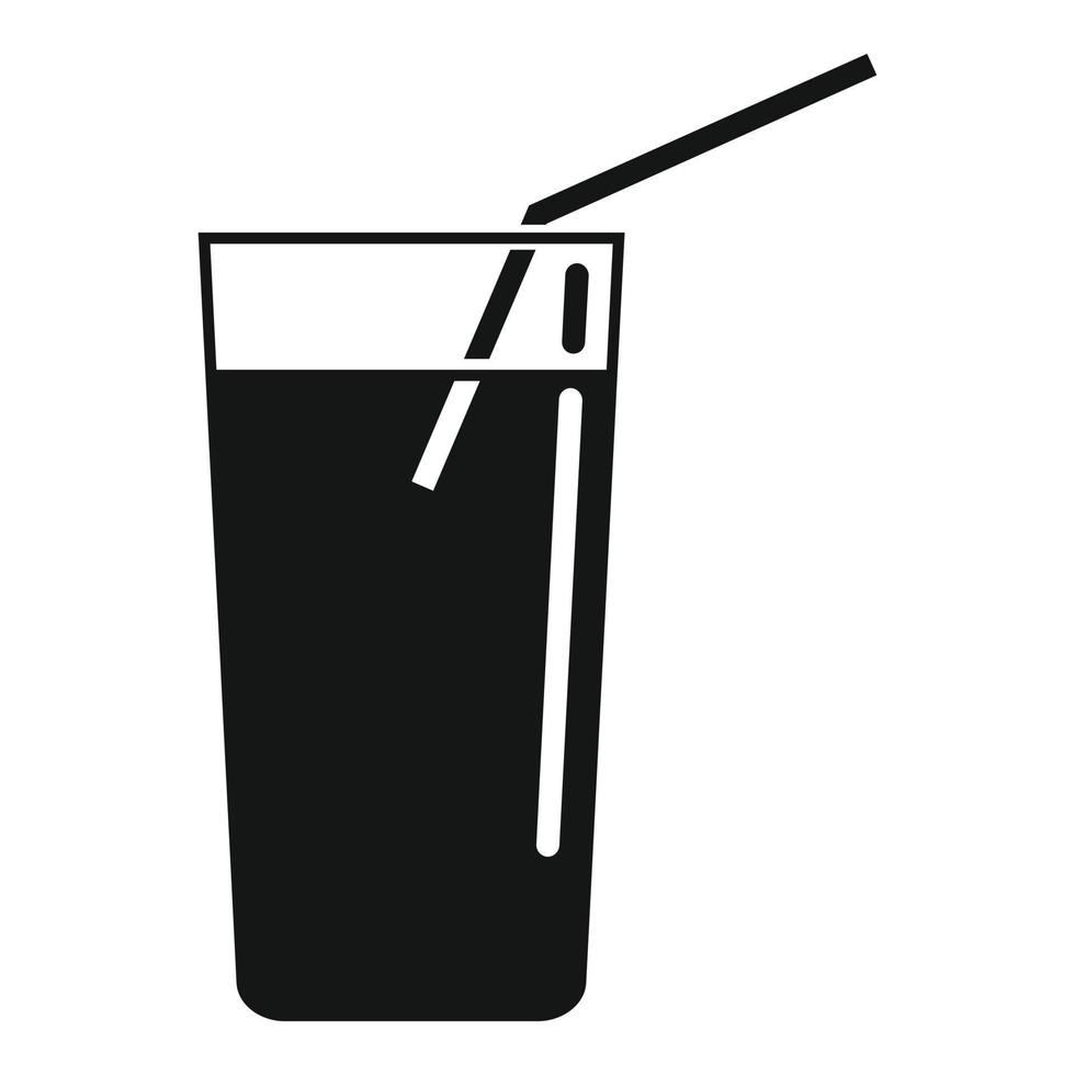 Juice glass icon, simple style vector