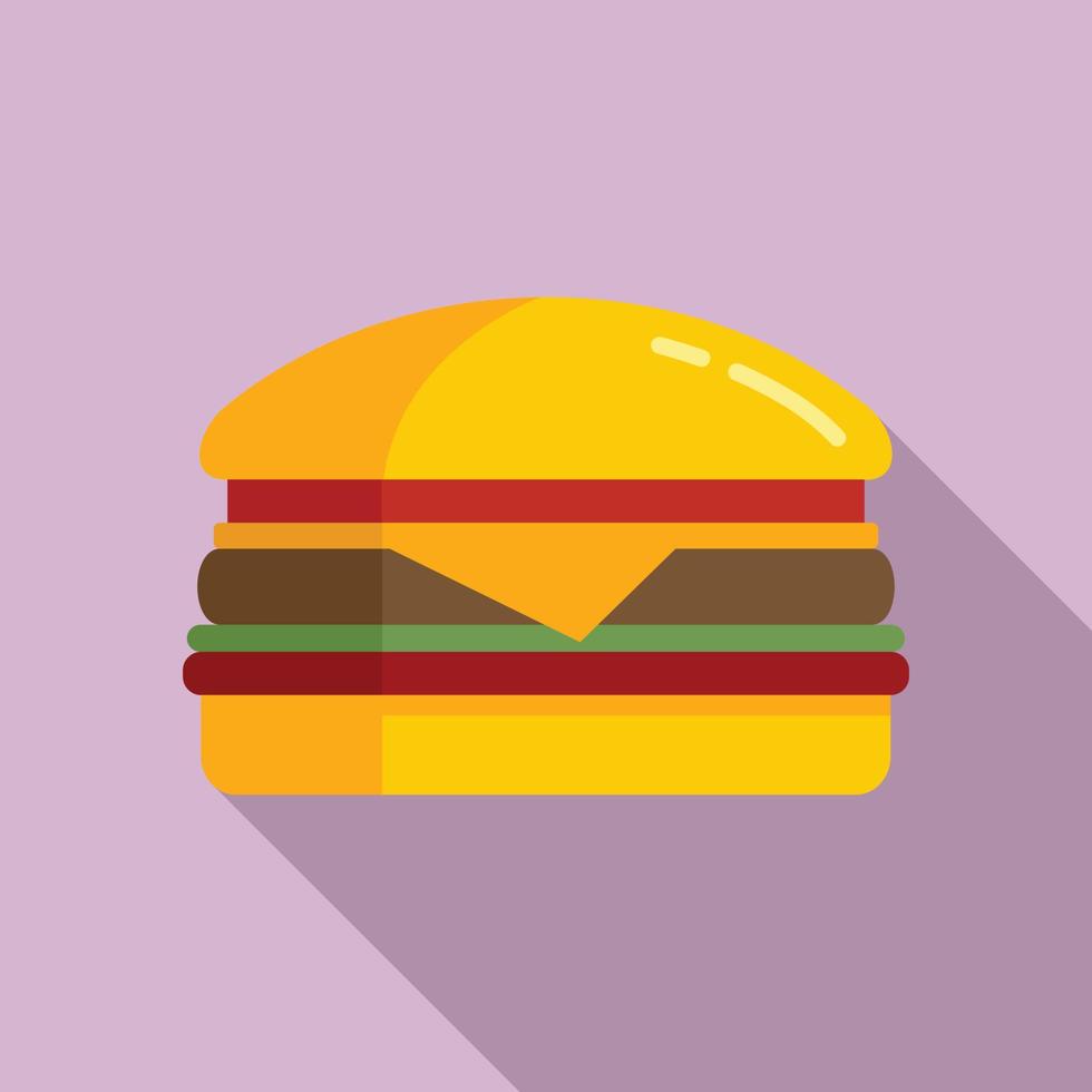 Eco burger icon, flat style vector