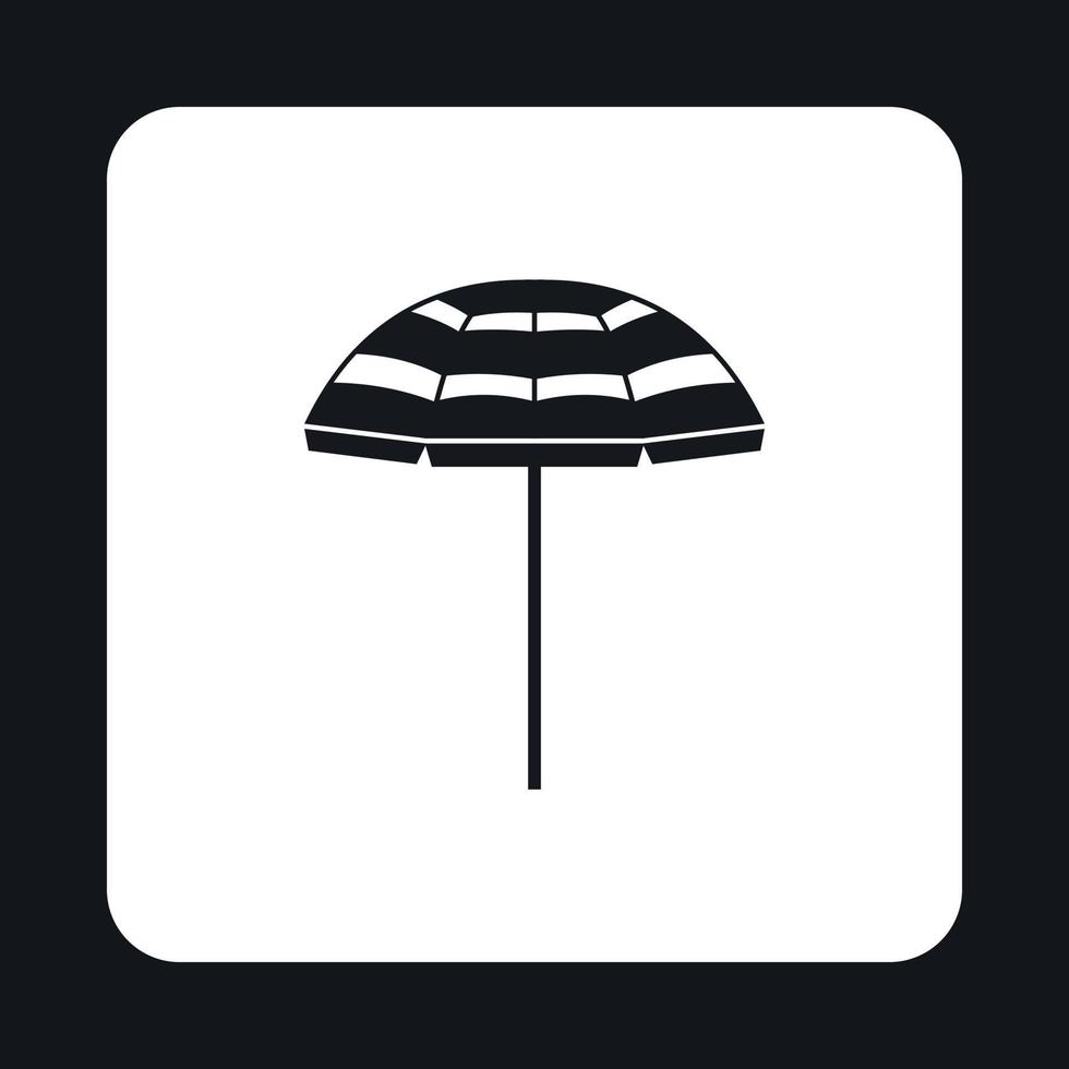 Beach umbrella icon, simple style vector
