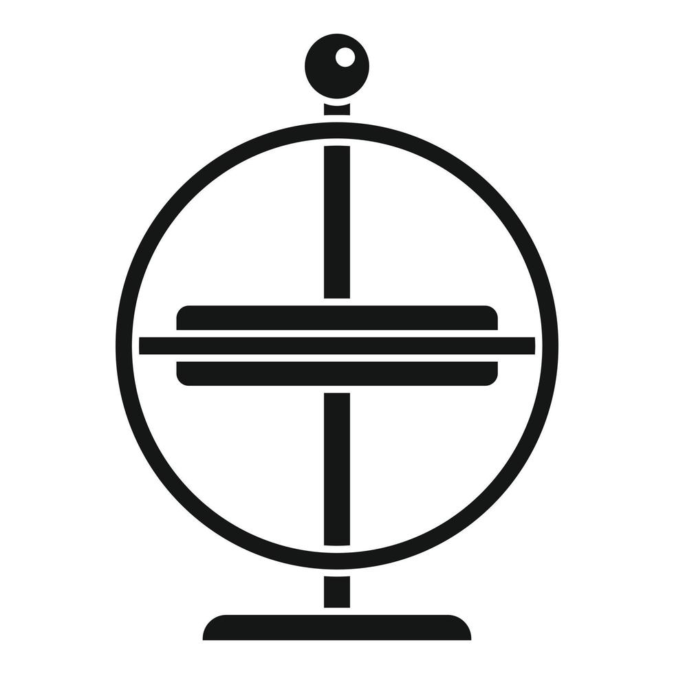 Physics gyroscope icon simple vector. Momentum accelerometer vector