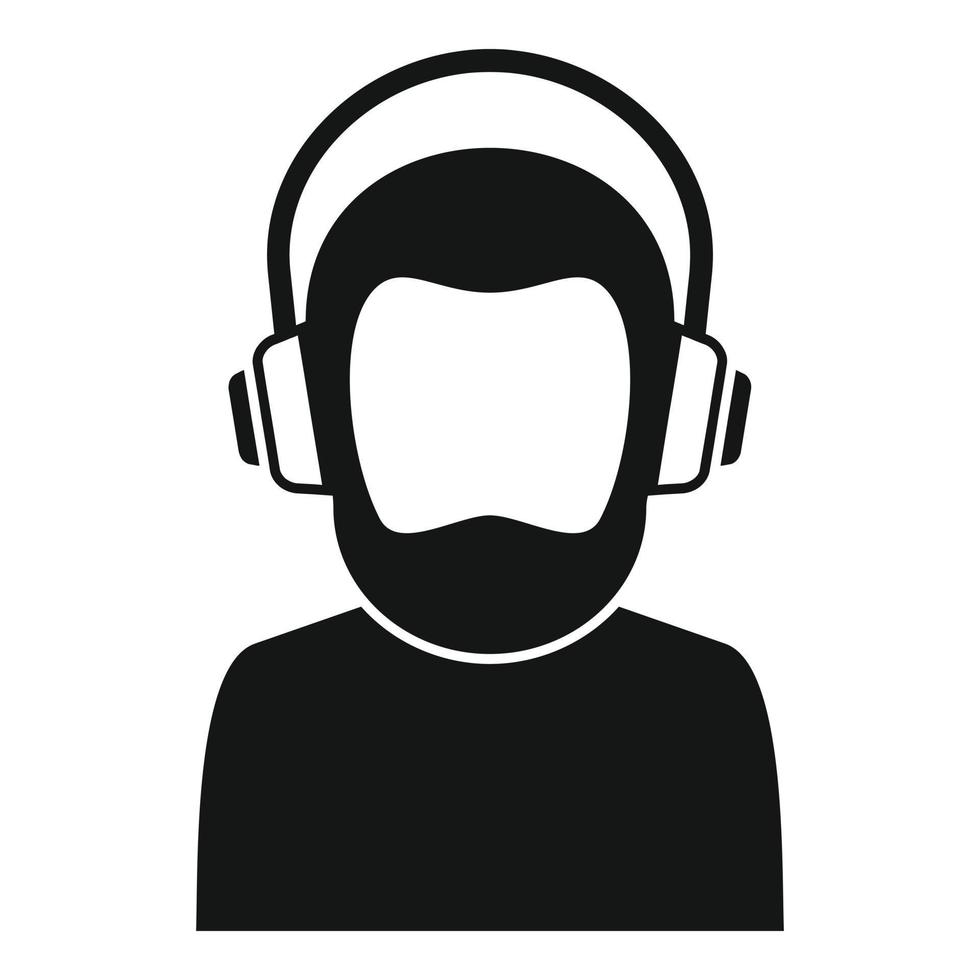 Podcast speaker icon, simple style vector