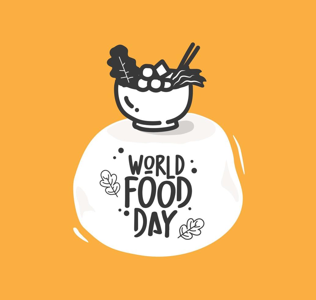 Vector graphic of  world food day campaign