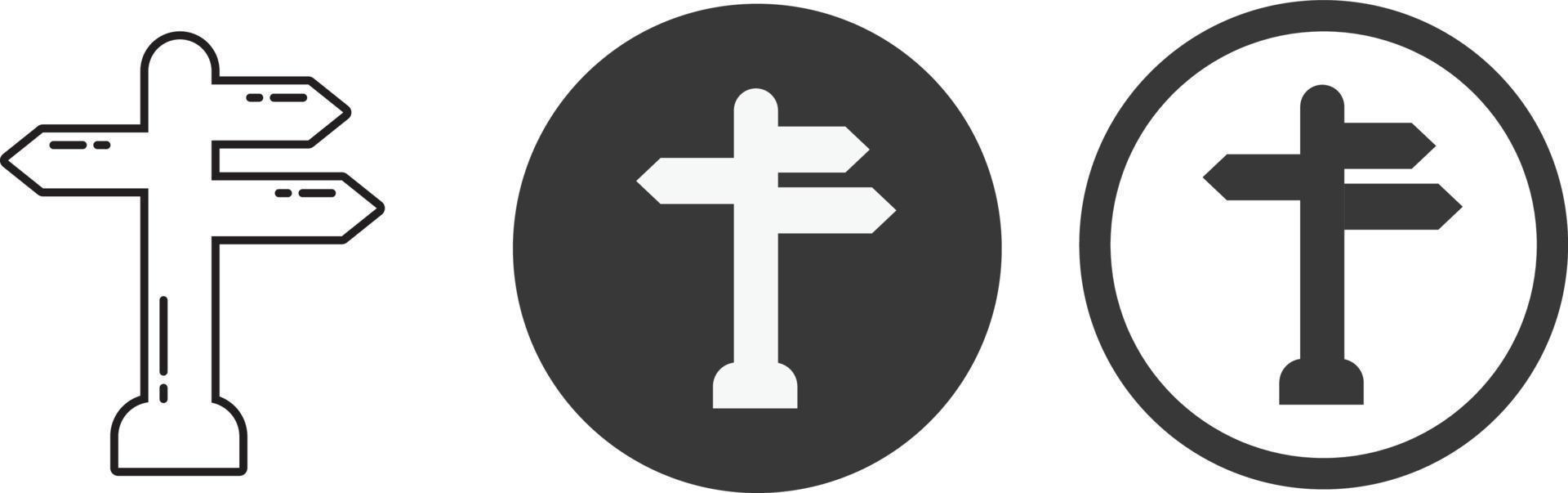 Vector graphic of  signpost, signpole, sign