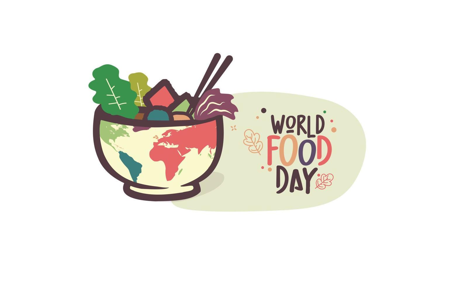 Vector graphic of  world food day campaign