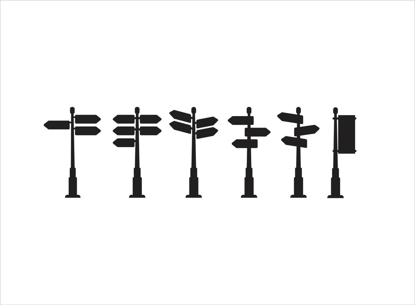 Vector graphic of  signpost, signpole, sign