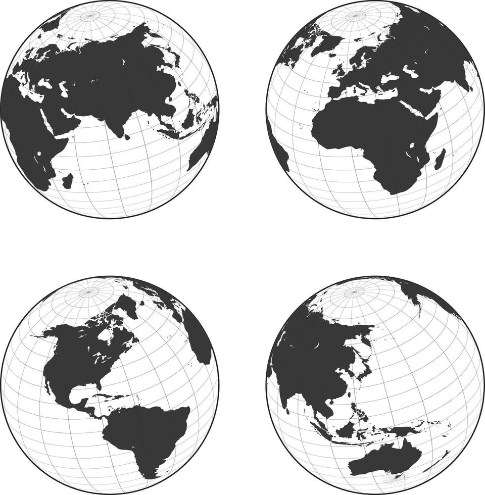 Vector graphic of  globes