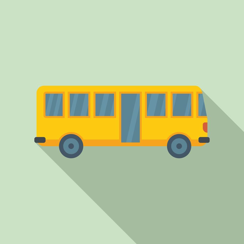 Hitchhiking bus icon, flat style vector