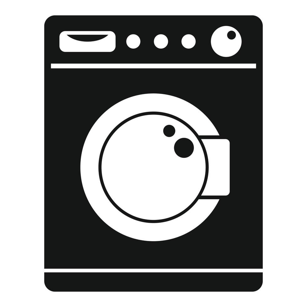 icono de lavadora suavizante, estilo simple vector