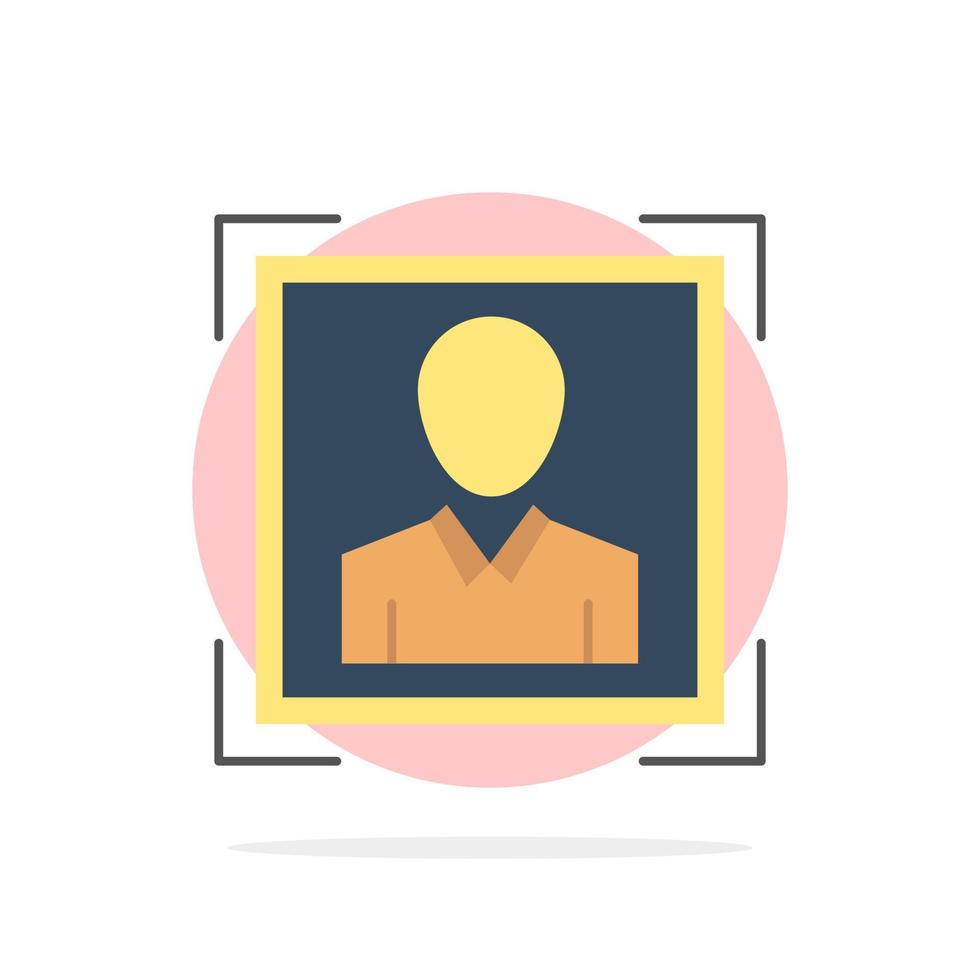 User User ID Id Profile Image Abstract Circle Background Flat color Icon vector
