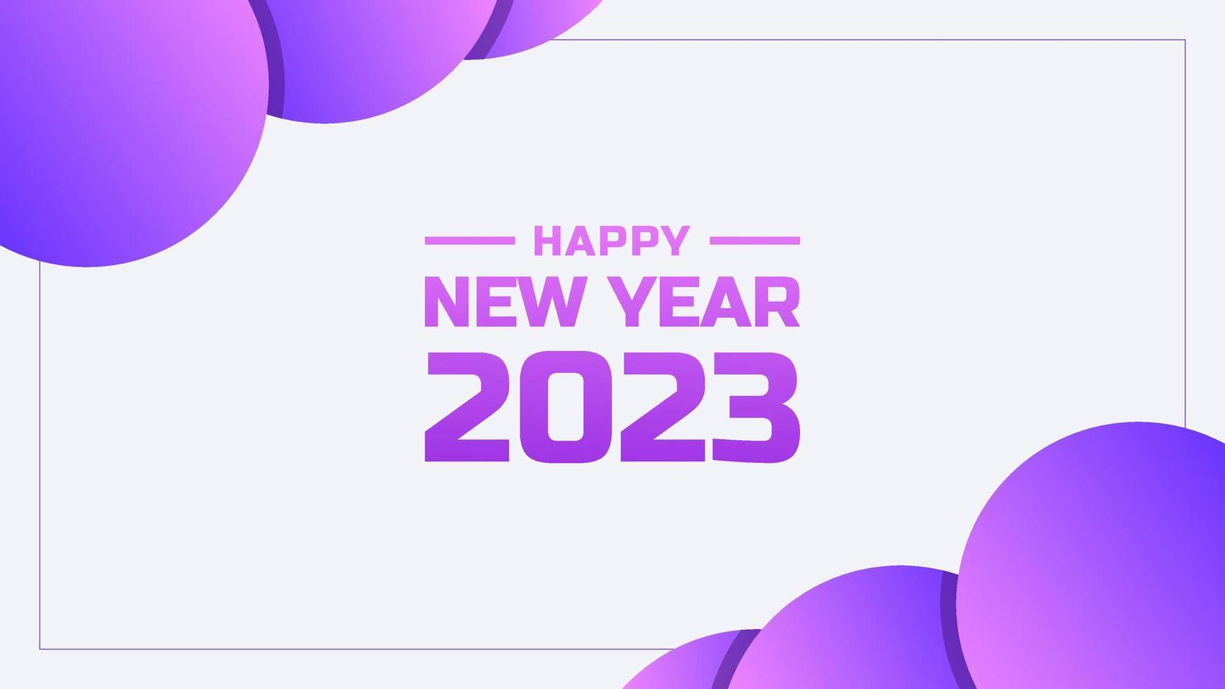 feliz año nuevo 2023 fondo con color morado vector