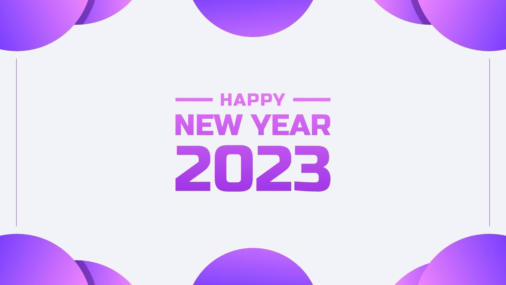 feliz año nuevo 2023 fondo con color morado vector