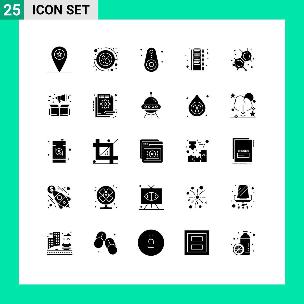 Set of 25 Modern UI Icons Symbols Signs for education storage bluetooth ram hardware Editable Vector Design Elements