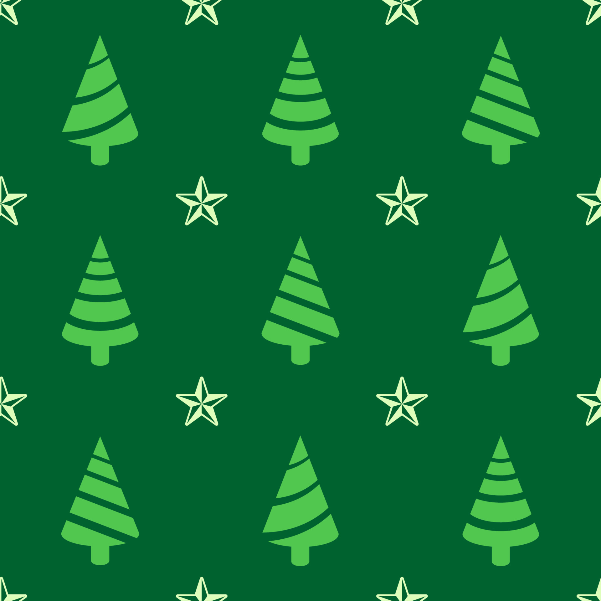 Christmas seamless pattern. Green colored christmas tree icons and