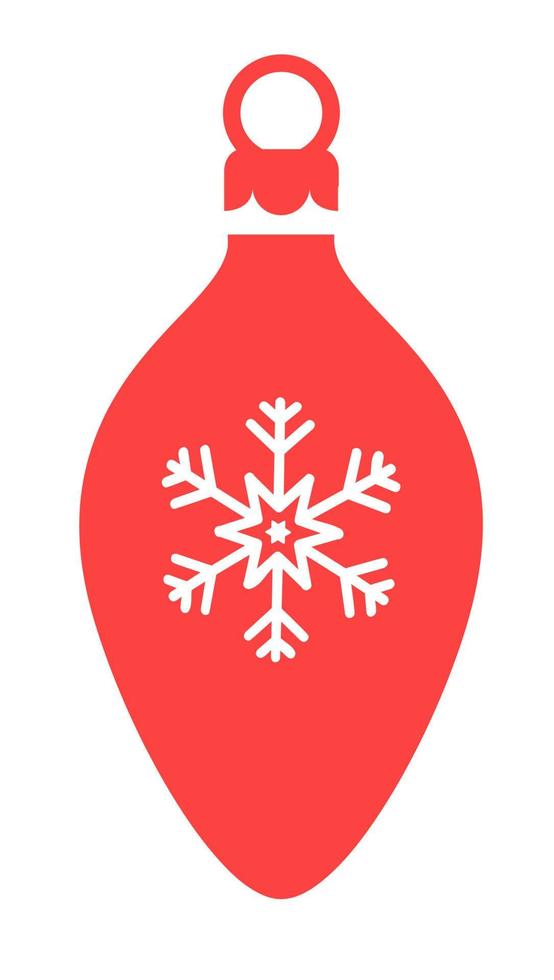 Christmas decoration icon isolated. Christmas toy illustration. Festive vector decorative element