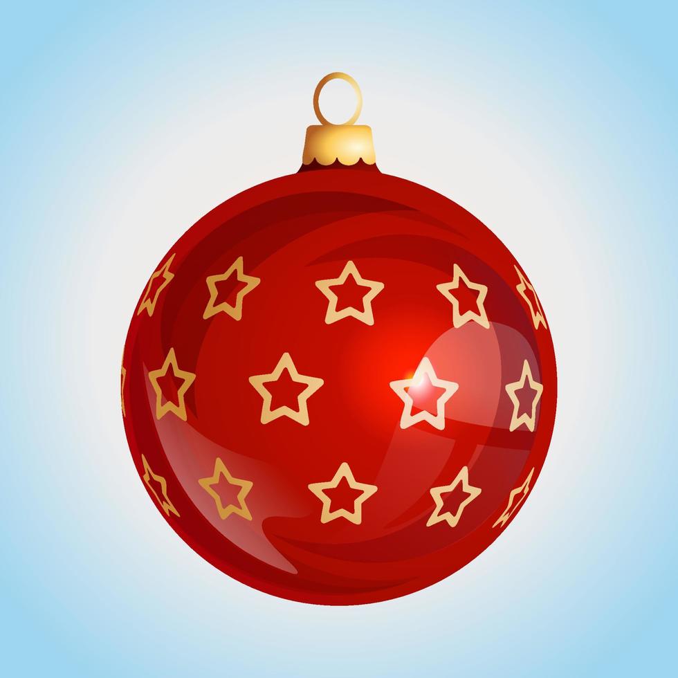 ilustración de adorno de navidad aislado. ilustración de adorno brillante de árbol de navidad. decoración brillante de navidad vector