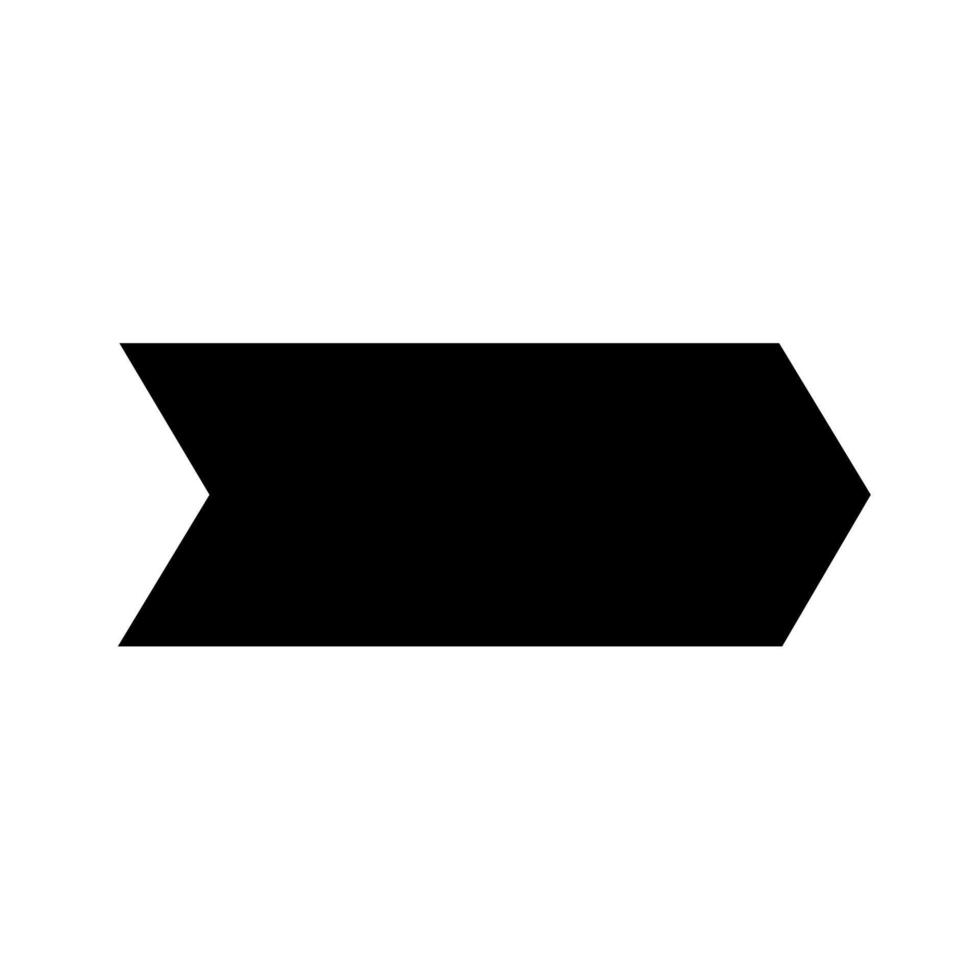 Straight pointed arrow icon. Black vector arrow pointing to the right. Black direction pointer