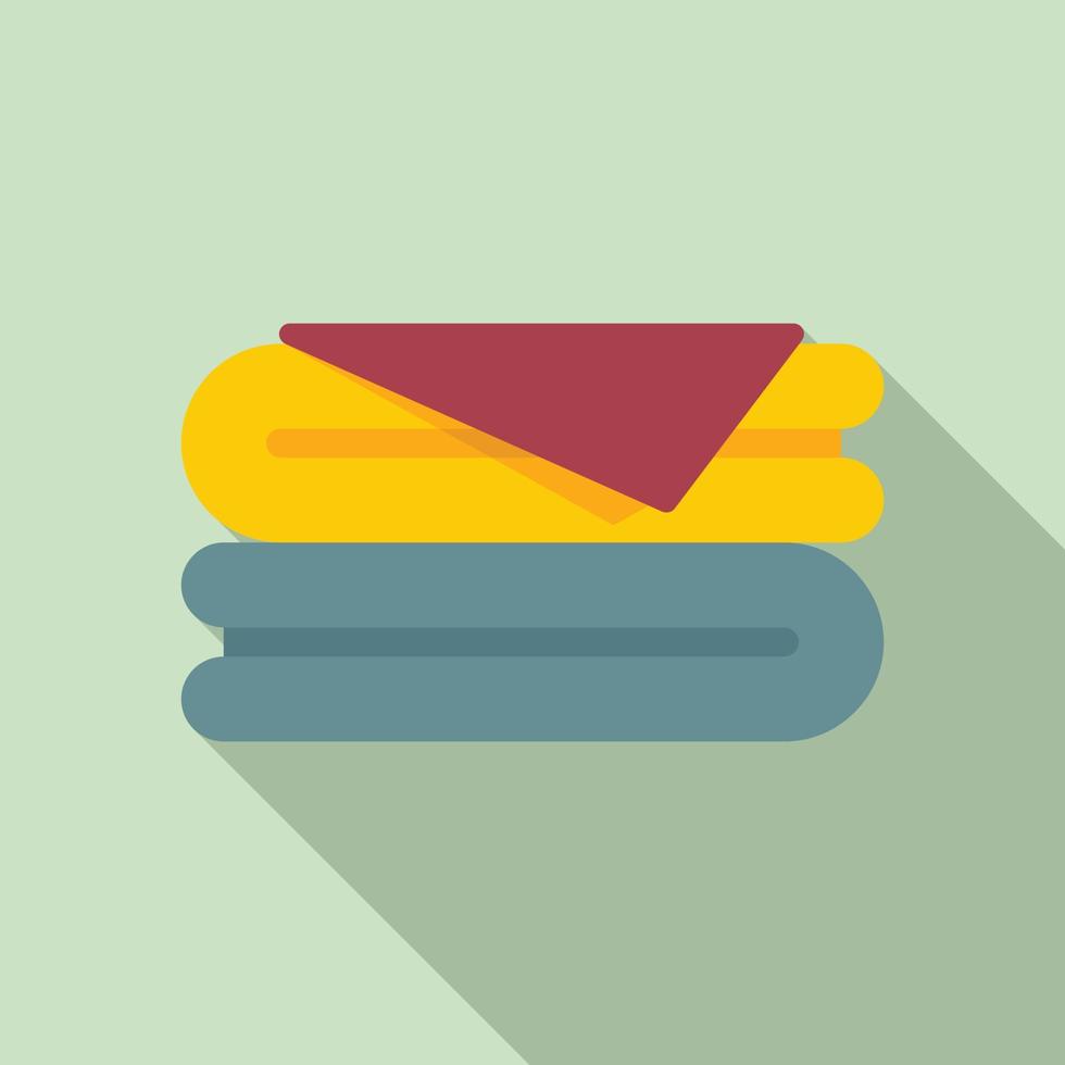 Textile stack icon, flat style vector