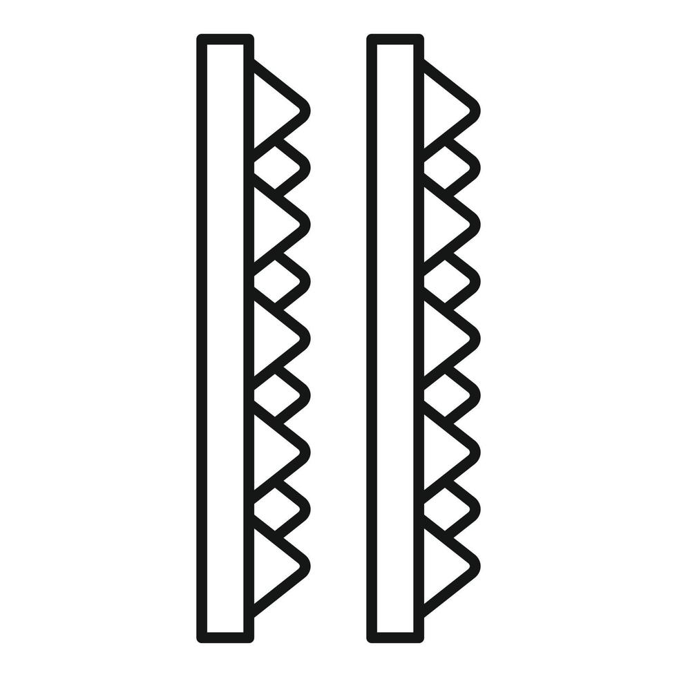 Soundproofing foam icon, outline style vector