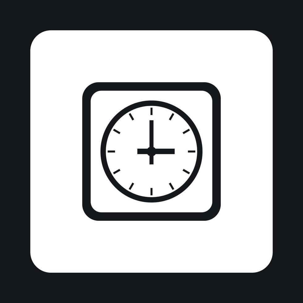 Square clock icon, simple style 14638178 Vector Art at Vecteezy