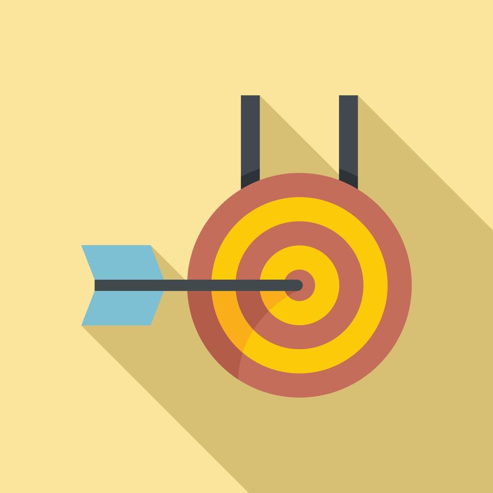 Arch target icon, flat style vector