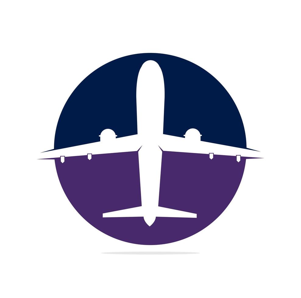 plantilla de logotipo de diseño de ilustración vectorial de icono de avión, logotipo de empresa de avión, logotipo de viaje, vector