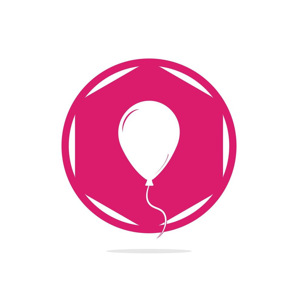 Balloon logo design. Happiness logotype concept. Celebration air balloon symbol. vector