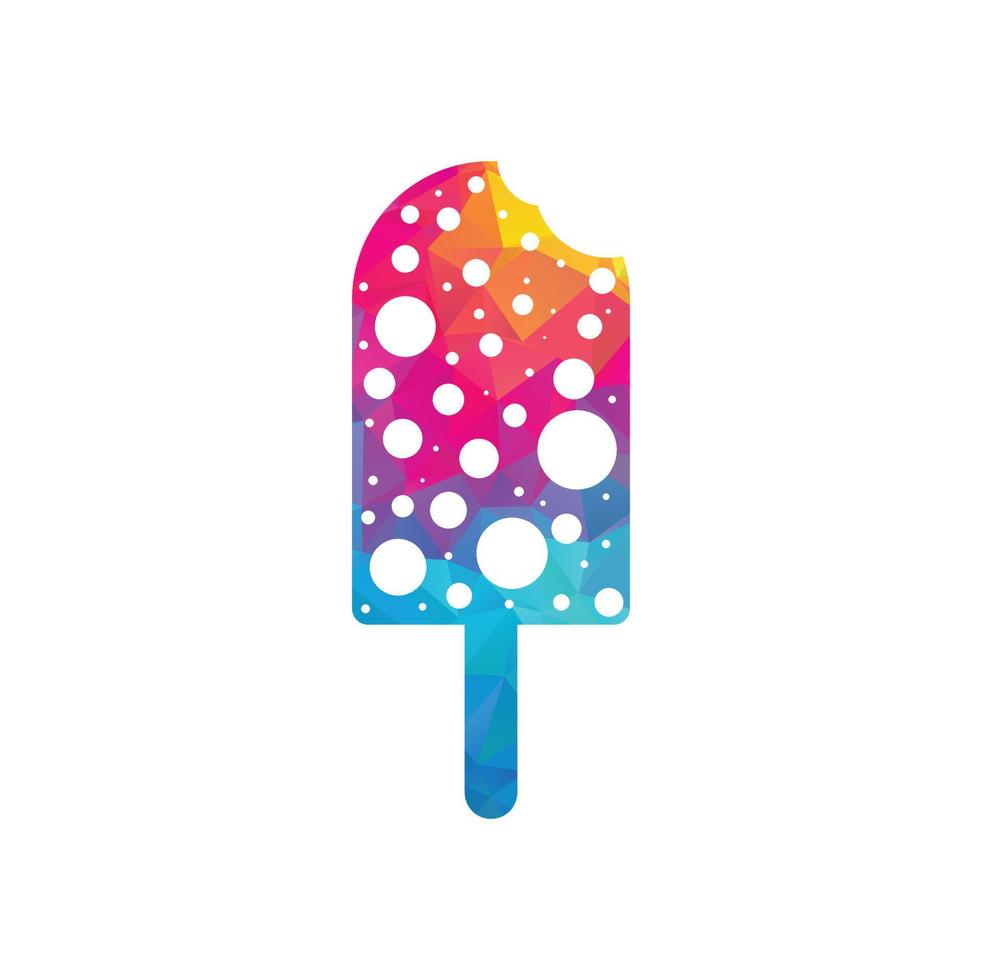 barra de helado. diseño de ilustración de plantilla de logotipo de vector de logotipo de helado.