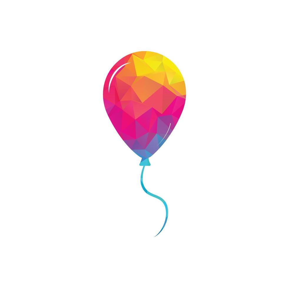 Balloon logo design. Happiness logotype concept. Celebration air balloon symbol. vector