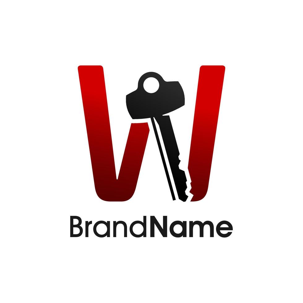 Modern Initial W Key vector