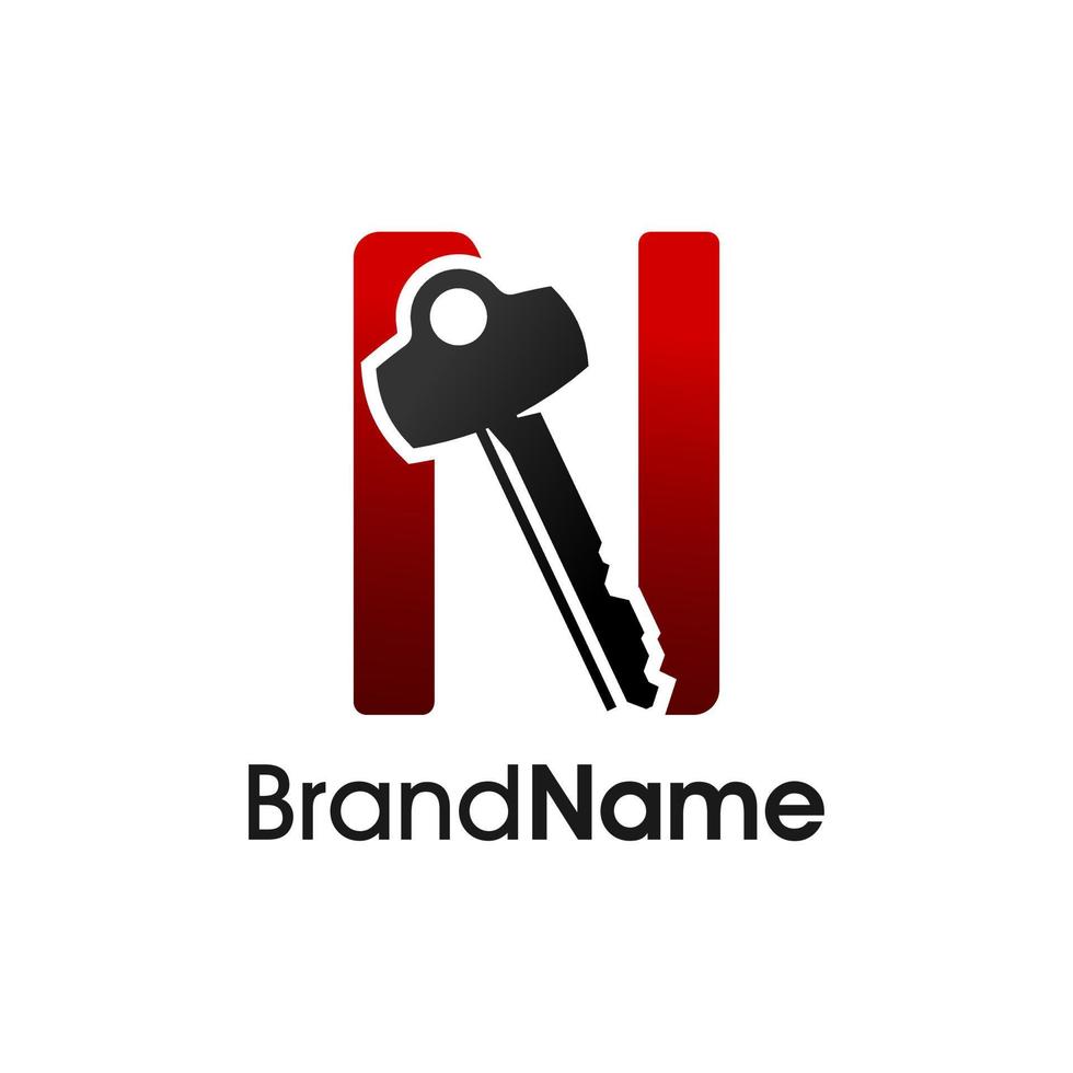 Modern Initial N Key vector