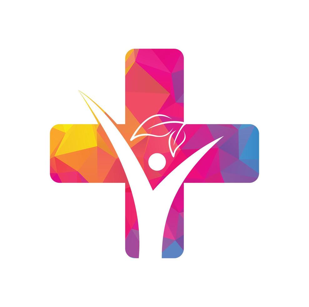 Logo for the clinic, pharmaceutical company.cross health concept Logo of the family doctor, first aid. Health and medical cabinet. vector