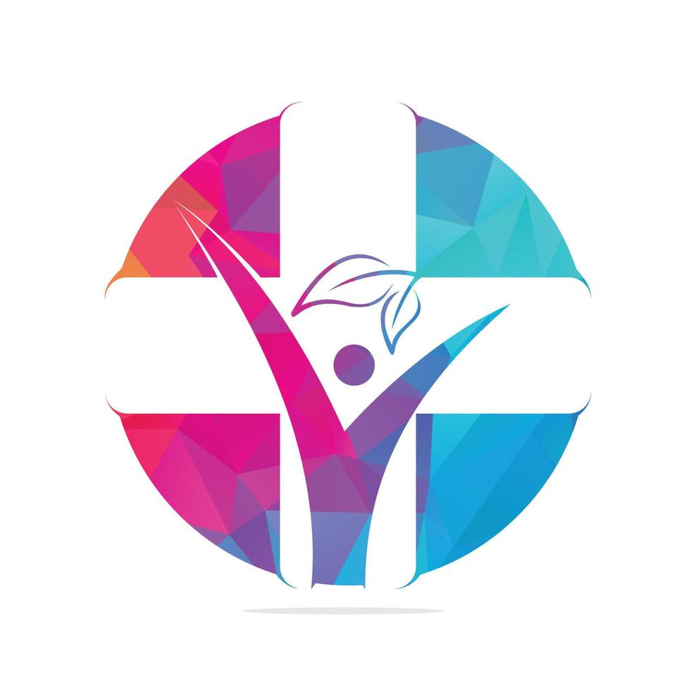 Logo for the clinic, pharmaceutical company.cross health concept Logo of the family doctor, first aid. Health and medical cabinet. vector