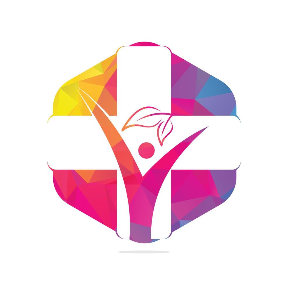 Logo for the clinic, pharmaceutical company.cross health concept Logo of the family doctor, first aid. Health and medical cabinet. vector
