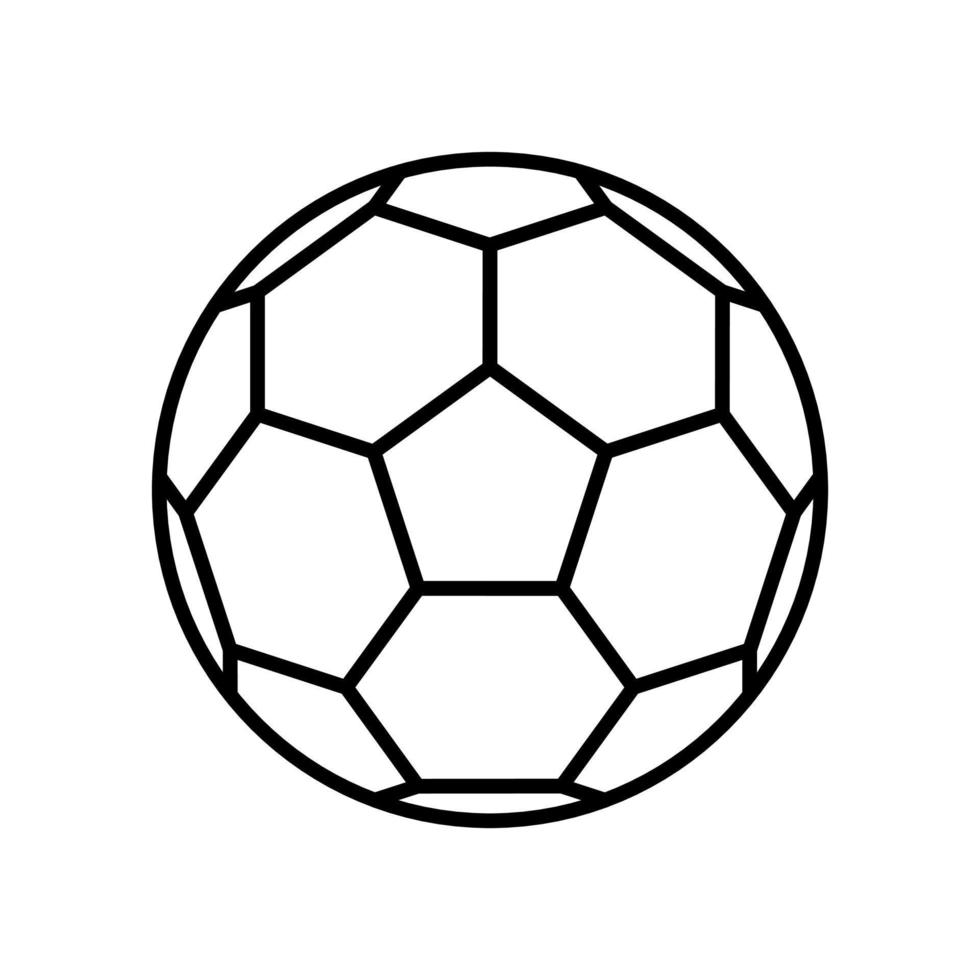 icono de fútbol en el diseño de estilo de línea aislado sobre fondo blanco. trazo editable. vector