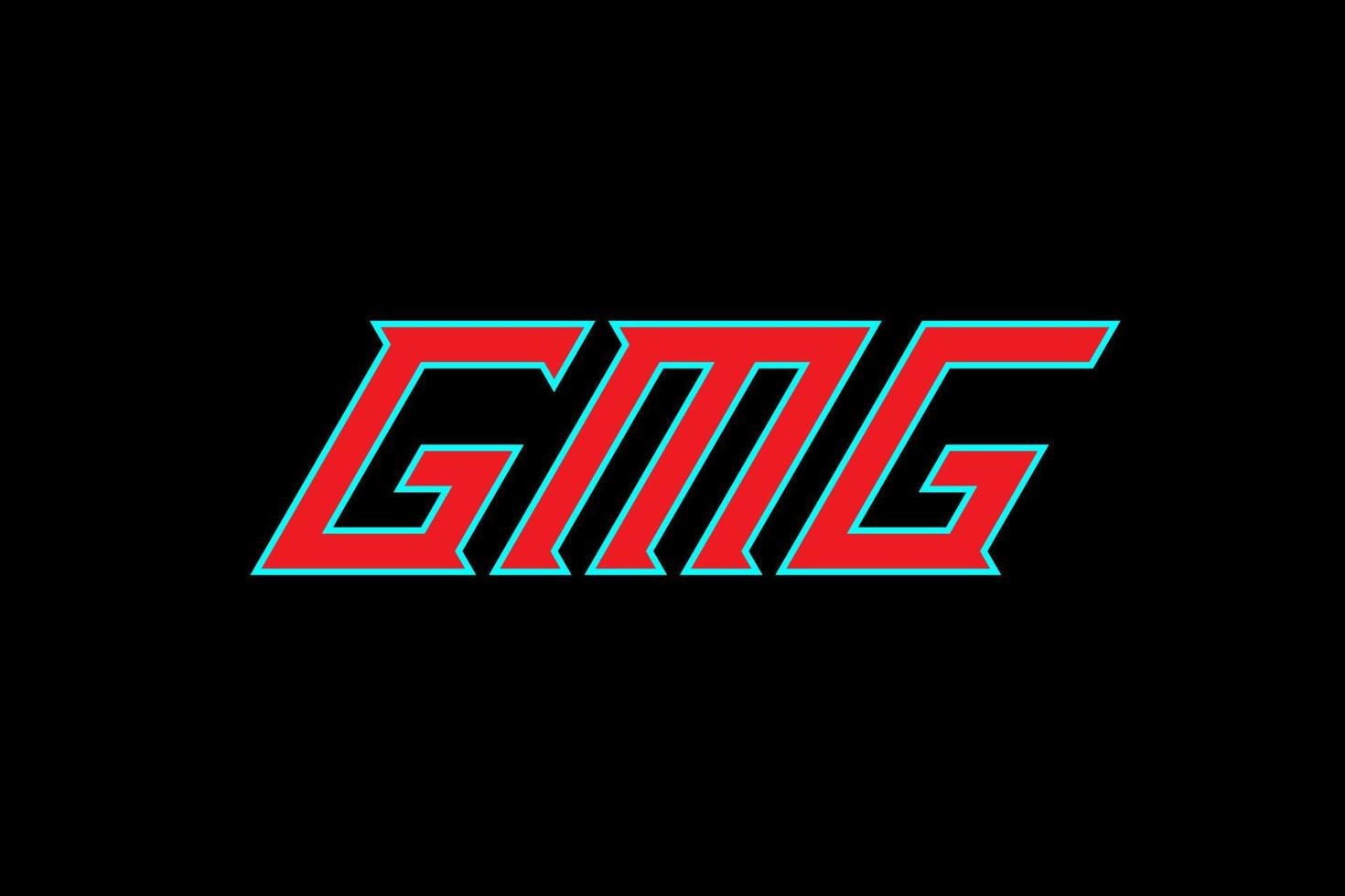 GMG LETTER and ALPHABET LOGO DESIGN vector