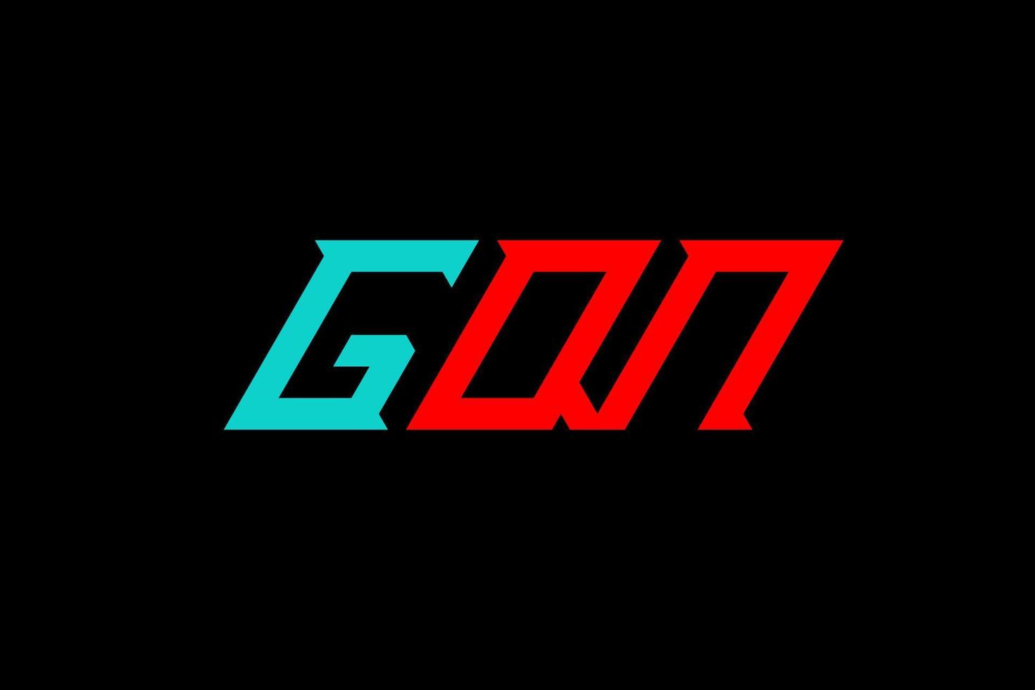 diseño de logotipo de letra y alfabeto gqn vector