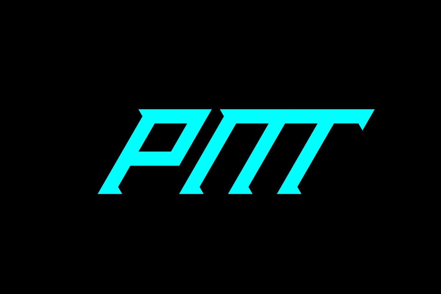 diseño de logotipo de letra y alfabeto pnt vector