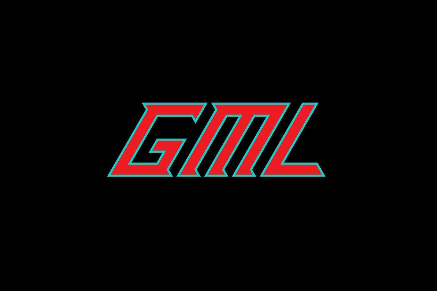 diseño de logotipo de letra y alfabeto gml vector